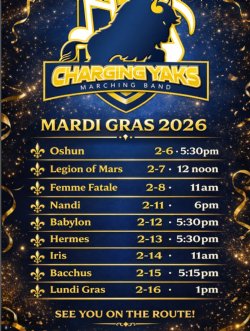Charging Yaks 2026 Parade Schedule